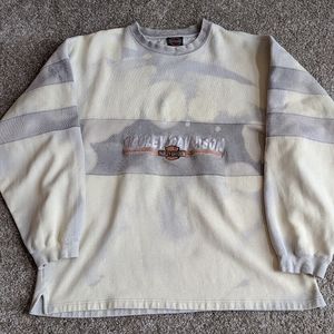 Distressed bleached Harley Davidson XL long sleeve
